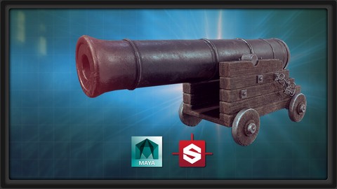 Model and Texture a Cannon with Maya and Substance Painter