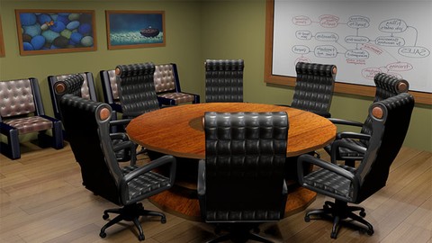 3D Modeling and Texturing Interior Office in Autodesk Maya