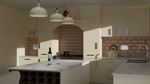 Complete Blender Interior 3D Modelling & Rendering