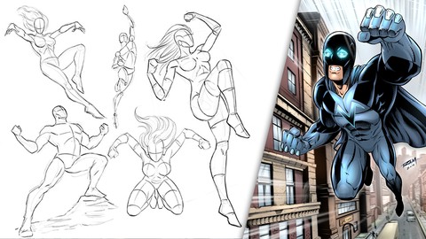 How to Draw Dynamic Comic Book Superheroes - Start to Finish