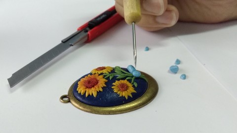 Make Floral Necklaces using Polymer Clay