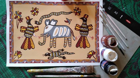 Introduction to India Folk Art: How to make Sohrai Paintings