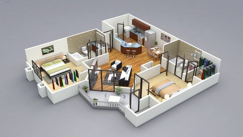 Learn 3D interior designs: Become Master in 3D design