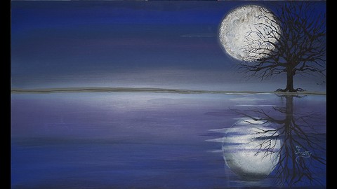 The Joy of Creating an Acrylic Blue Moon Artwork
