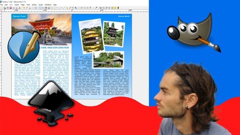 Pack graphic design the basics Gimp + Inkscape + Scribus