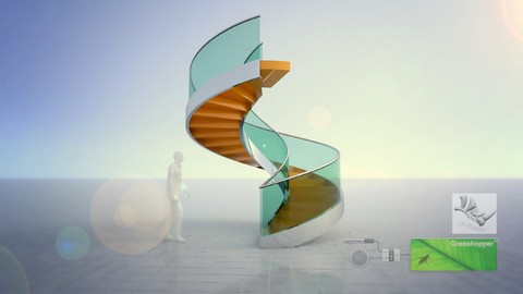 Parametric spiral staircase with Grasshopper for Rhino 3D