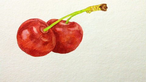 Watercolor Layering for Beginners: Painting cherry tutorial
