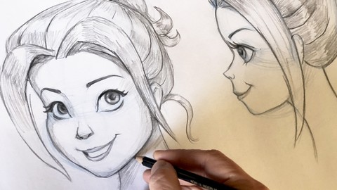 Learn how to draw Disney-like Female Faces
