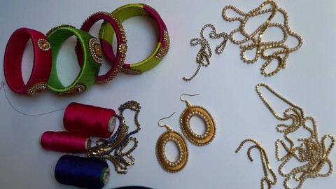 Silk thread bangles and earrings course