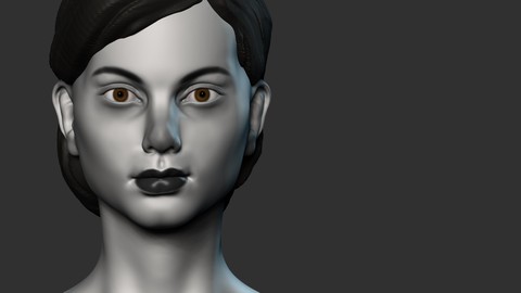 Female Character Head Sculpting in Zbrush 2020