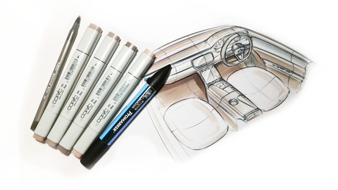 Car Design: How to Render the Interior of a Car with Markers