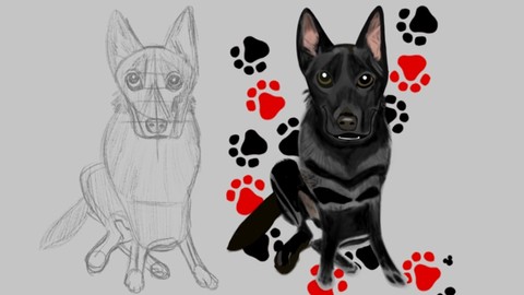 How to Draw Dogs with Big Eyes in Procreate on iPad