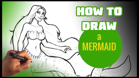 How to Draw a Mermaid - Cartoon Drawing Animation Course