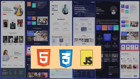 Build 6 Responsive Real World Websites using HTML CSS JS