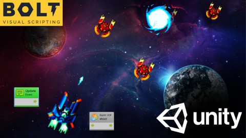 【Unityゲーム開発】プログラミングいらずのBoltで本格2Dシューティングゲーム開発講座！
