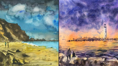 Mastering Atmospheric Night Landscapes in Watercolor