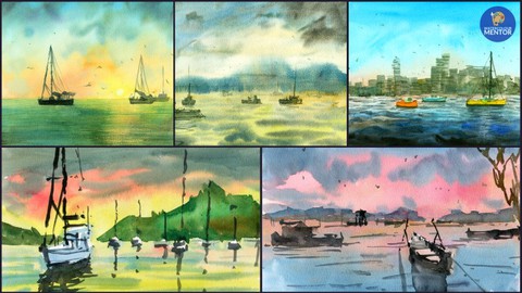 Learn Loose Watercolor Painting: Boats and Water