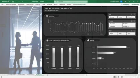 Excel 365: Wizualizacja danych - wykresy i dashboardy