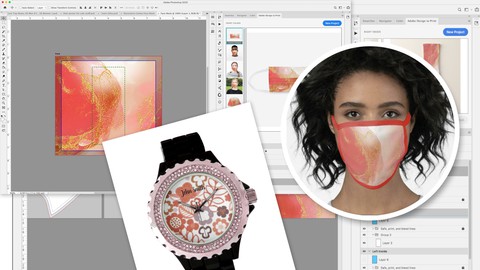 POD Masks & Accessories w Adobe Design to Print in Photoshop