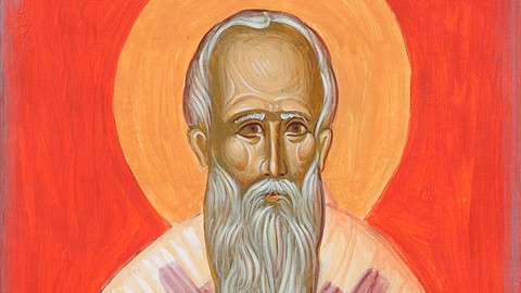 Ζωγραφική βυζαντινής εικόνας «Ο Άγιος Πολυχρόνιος»