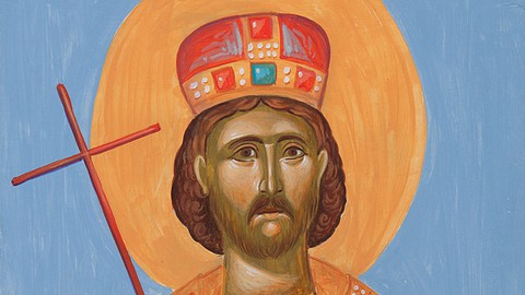 Βυζαντινή ζωγραφική της εικόνας του Άγιου Κωνσταντίνου