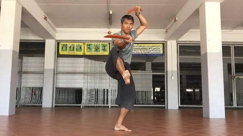 Level 3 Double sword in Krabikrabong Thai martial art