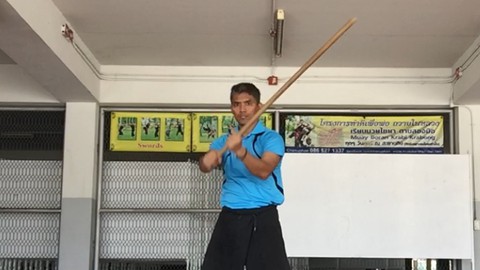 Long Sword in Krabi krabong martial art  of Thailand level 1