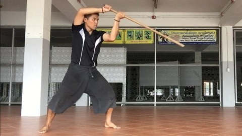 Long Sword level 2 in Krabikrabong martial art of Thailand