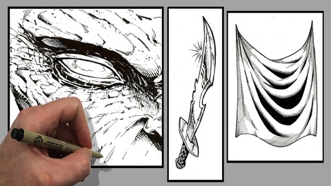 Traditional Inking for Comics with Pen and Ink