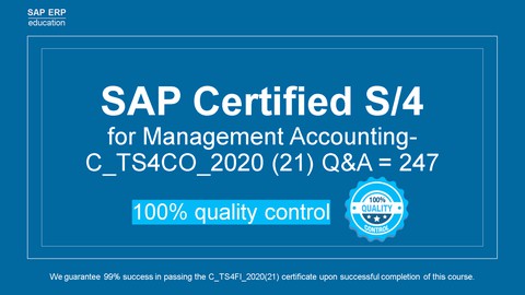 Certification of Management Accounting in SAP S/4HANA