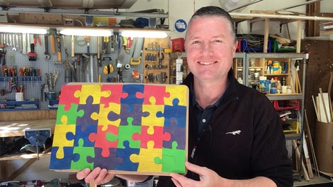 Woodworking: Make A Colourful 24 Piece Wooden Jigsaw Puzzle
