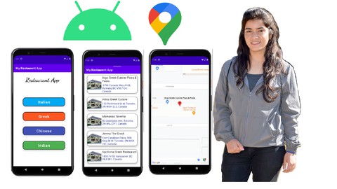Android app development, Restaurant App,Google Map apis