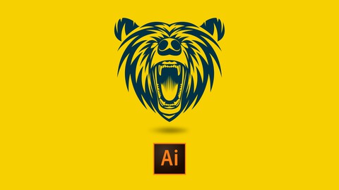 Logo design course in adobe illustrator: bear mascot design