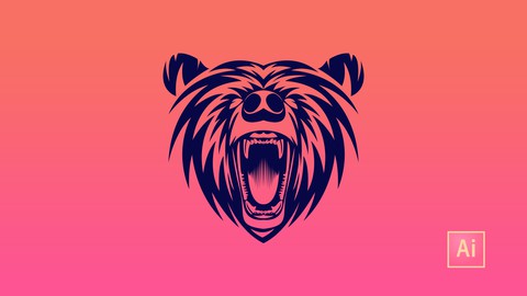 Advance logo design course: Bear mascot shape design