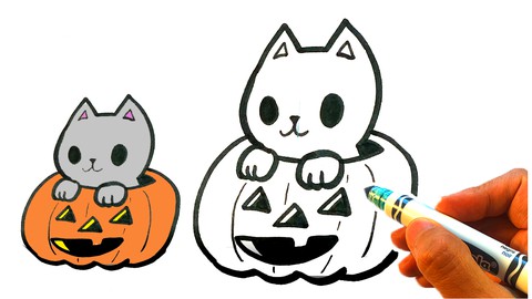 How to Draw Cute Halloween Stuff - Drawing Cartoon Animation