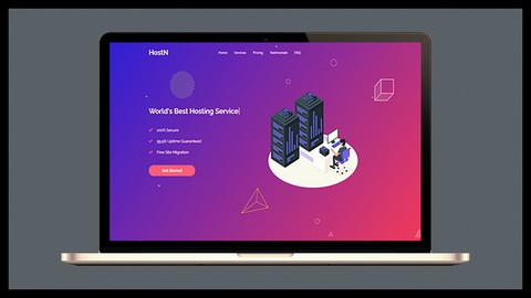 Create Awesome Parallax Hosting Website with Elementor