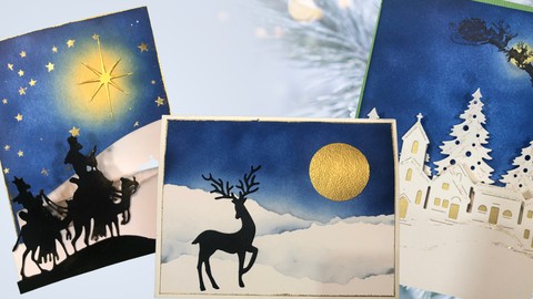 Tri-fold Christmas Cards for Beginners Class