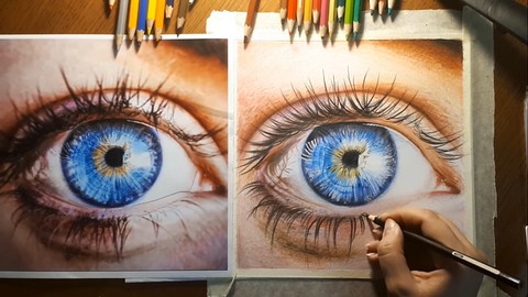How to Draw Face Components with Colored Pencils