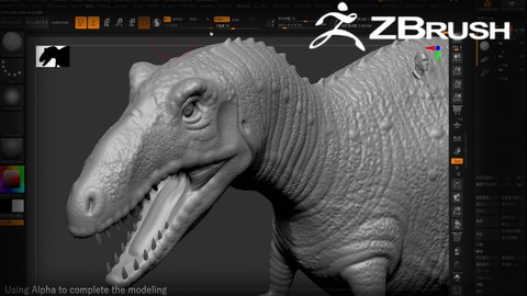 T-Rex Modeling using ZBrush