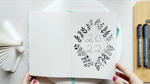 Bullet Journal Setup 2022: Floral Doodle Bujo for Beginners