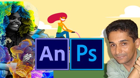 Adobe Animate + Photoshop - 2 cursos completos para você.