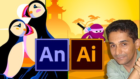 Adobe Animate + Illustrator - 2 cursos completos para você.