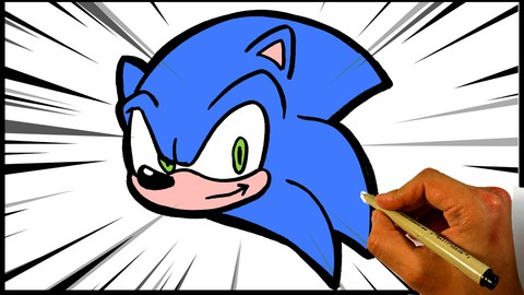 How to Draw Sonic the Hedgehog  I Cartoon Drawing Animation