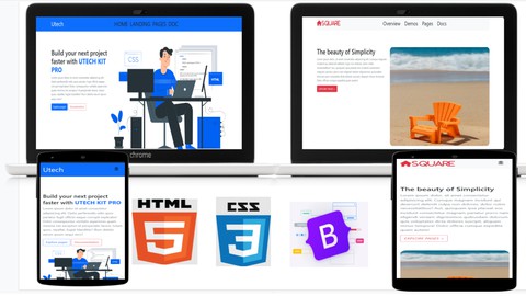 Build two projects using HTML5 ,CSS3 & bootstrap5 - 2022