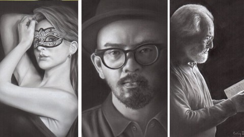 How to Draw Black and White Portraits - Volume 4