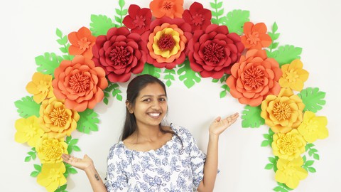 Learn How to Make Simple Giant Paper Flower Decoration