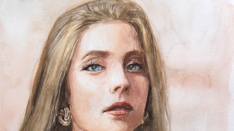 Watercolor Portrait in Cellulose Paper
