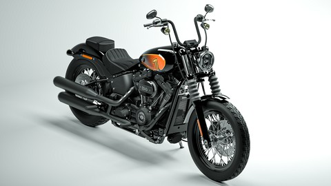 Motorcycle Modeling and Rendering with Cinema 4D and V-Ray 5