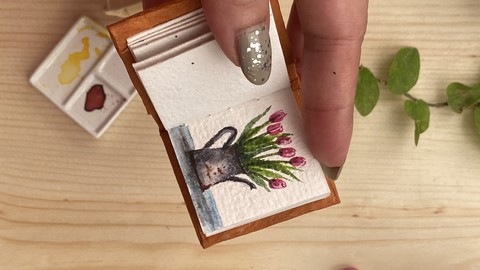 How to paint Watercolor Miniature Tulips
