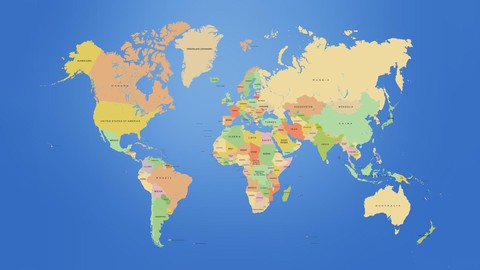 Mapping countries on world map